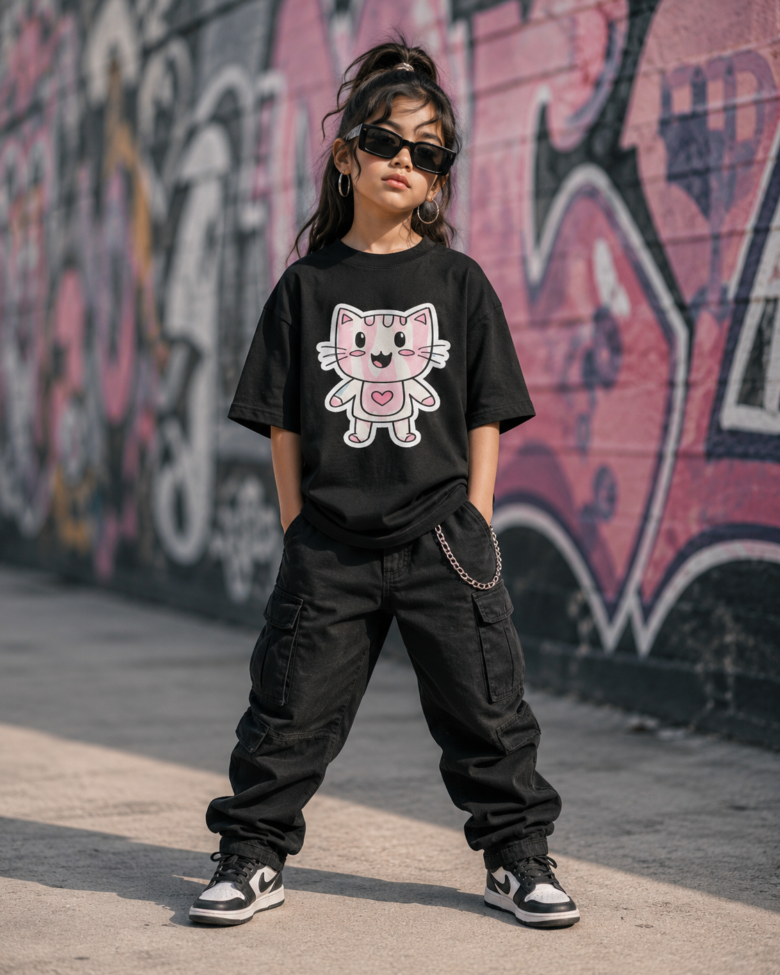 Kawaii Kitty Streetwear Tee